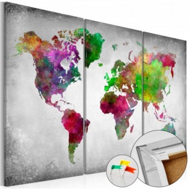 Quadri di sughero - Diversity of World [Cork Map] -...