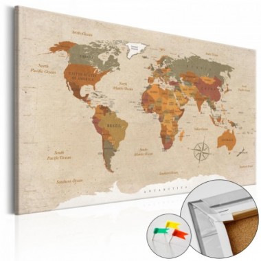 Quadri di sughero - Beige Chic [Cork Map] - 90x60