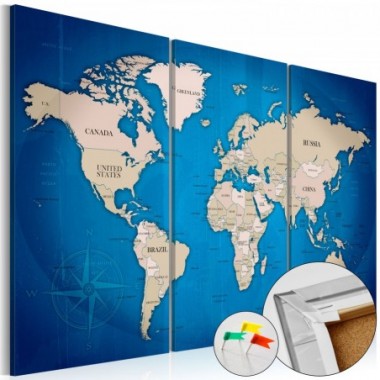 Quadri di sughero - Ink Journey [Cork Map] - 120x80