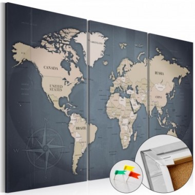 Quadri di sughero - Anthracitic World [Cork Map] -...