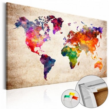 Quadri di sughero - Colourful Universe  [Cork Map] -...