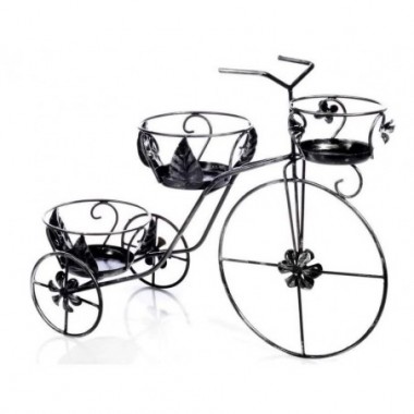 PORTA VASO FERRO BATTUTO  BICICLETTA GRANDE D.21 e D.16