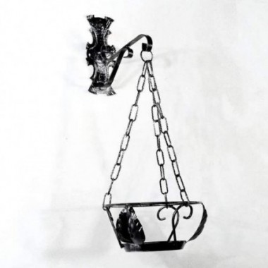 PORTAVASO FERRO BATTUTO DA APPENDERE  Diametro 21 cm