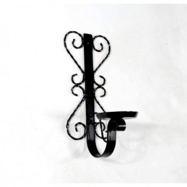 PORTAVASO FERRO BATTUTO A MURO H.65 D.20 cm