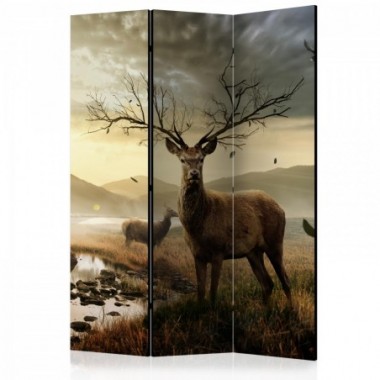 Paravento - Deers by mountain stream [Room Dividers]...