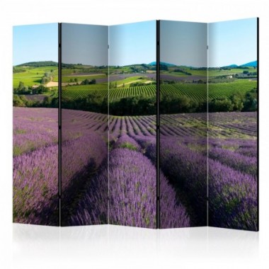 Paravento - Lavender fields II [Room Dividers] -...