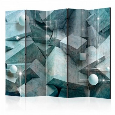 Paravento - Concrete Cubes (Green) II [Room...