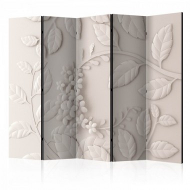 Paravento - Paper Flowers (Cream) II [Room Dividers]...