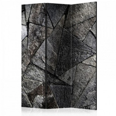 Paravento - Pavement Tiles (Grey) [Room Dividers] -...
