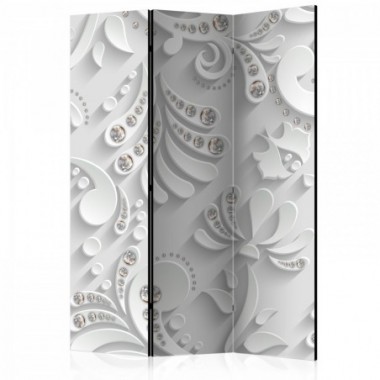Paravento - Flowers with Crystals [Room Dividers] -...