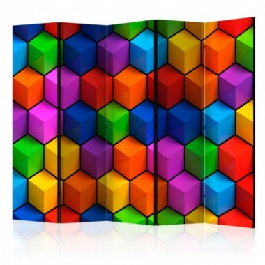 Paravento - Colorful Geometric Boxes II [Room...