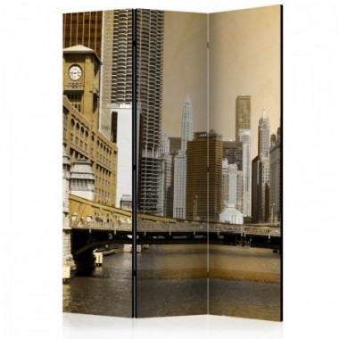 Paravento - Chicago's bridge (vintage effect) [Room...