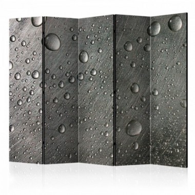 Paravento - Steel surface with water drops II [Room...