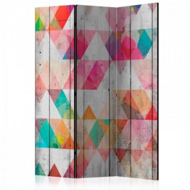 Paravento - Rainbow Triangles [Room Dividers] - 135x172