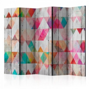 Paravento - Rainbow Triangles II [Room Dividers] -...