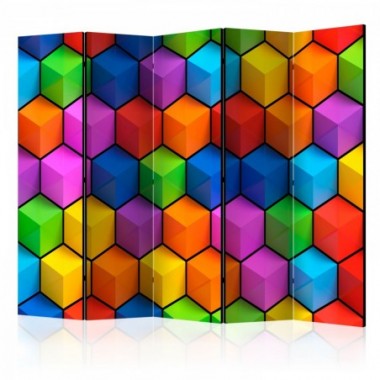 Paravento - Rainbow Geometry II [Room Dividers] -...