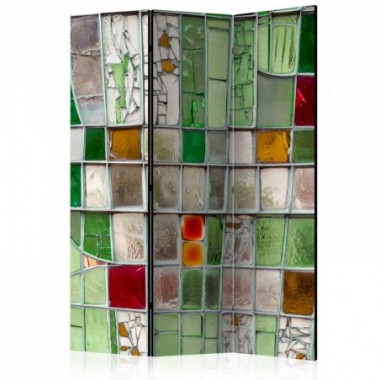 Paravento - Emerald Stained Glass [Room Dividers] -...