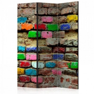 Paravento - Colourful Bricks [Room Dividers] - 135x172