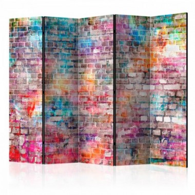 Paravento - Colourful Brick II [Room Dividers] -...