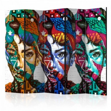 Paravento - Colorful Faces II [Room Dividers] - 225x172