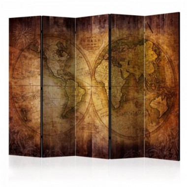 Paravento - World on old map II [Room Dividers] -...