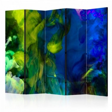 Paravento - Colored flames II II [Room Dividers] -...