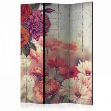 Paravento - Vintage Flowers [Room Dividers] - 135x172