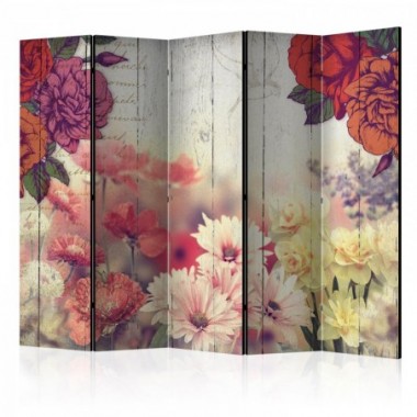 Paravento - Vintage Flowers II [Room Dividers] -...