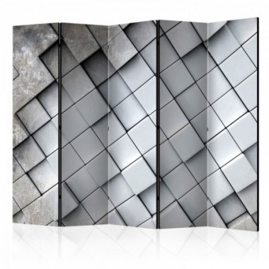 Paravento - Gray background 3D II [Room Dividers] -...