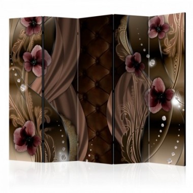 Paravento - Burgundy pansies II [Room Dividers] -...