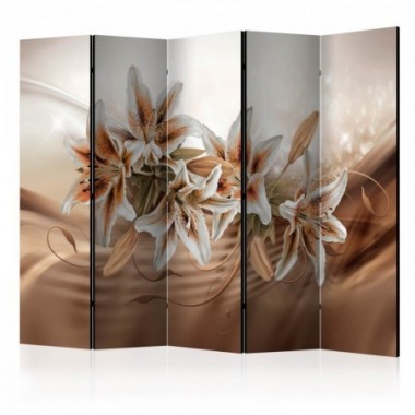 Paravento - Chocolate Lilies II [Room Dividers] -...