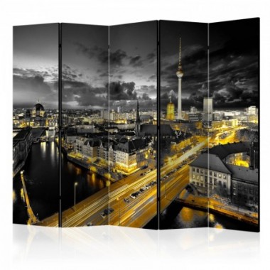 Paravento - Berlin at night II [Room Dividers] -...