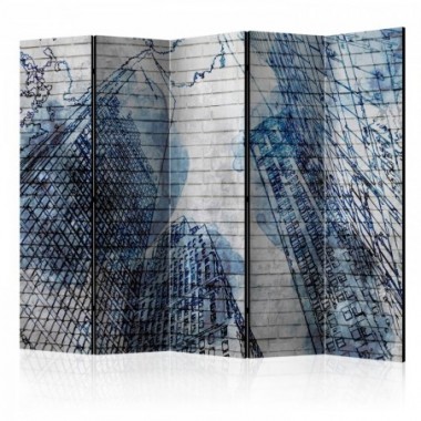 Paravento - Inky New York II [Room Dividers] - 225x172