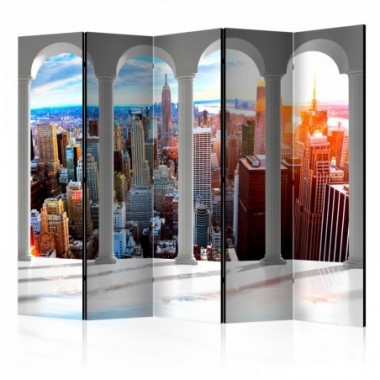 Paravento - Pillars and New York II [Room Dividers]...