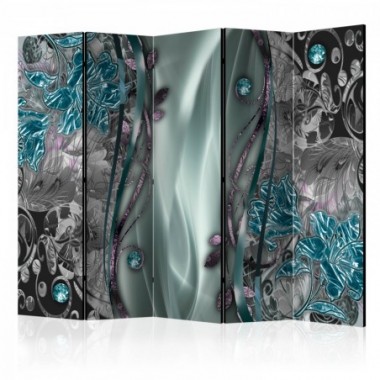 Paravento - Floral Curtain (Turquoise) II [Room...