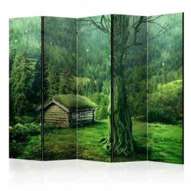 Paravento - Green seclusion II [Room Dividers] -...