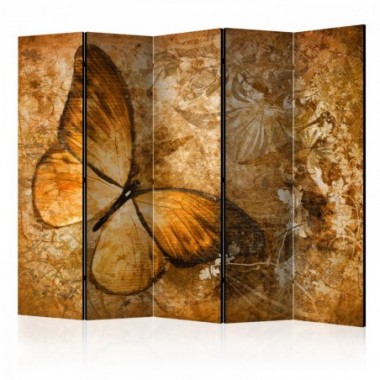Paravento - butterfly (sepia) II [Room Dividers] -...