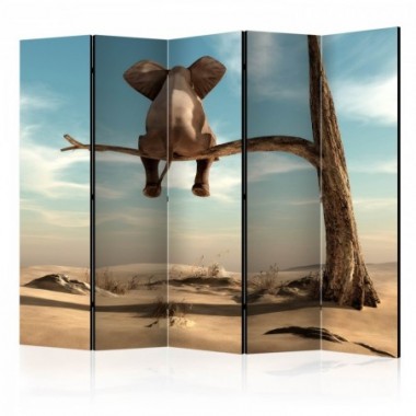 Paravento - Elephant on the Tree II [Room Dividers]...