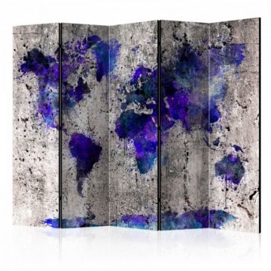 Paravento - World Map: Ink Blots II [Room Dividers]...