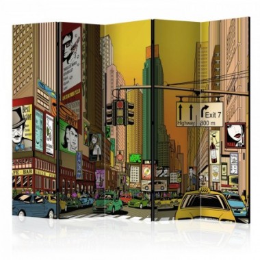 Paravento - Vibrant city - NY II [Room Dividers] -...