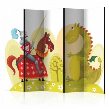 Paravento - Dragon and knight II [Room Dividers] -...