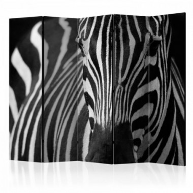 Paravento - White with black stripes II [Room...