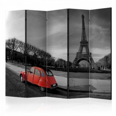 Paravento - Eiffel Tower and red car II [Room...