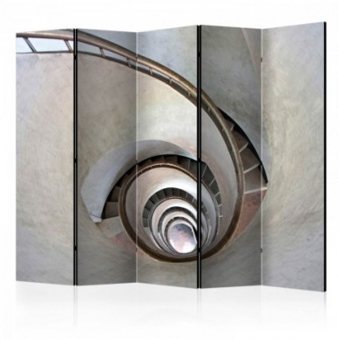 Paravento - White spiral stairs II [Room Dividers] -...