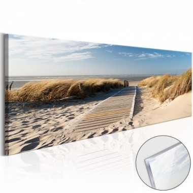 Quadri su vetro acrilico - Wild Beach [Glass] - 135x45