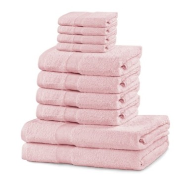 Asciugamano MARINA colore cipria rosa 2*70x140+4*50x100+4*30x50