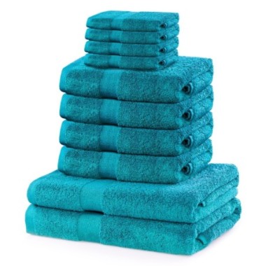 Asciugamano MARINA colore turchese 2*70x140+4*50x100+4*30x50