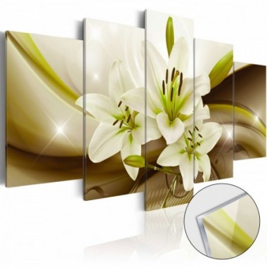 Quadri su vetro acrilico - Modern Lily [Glass] - 100x50