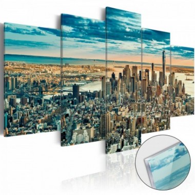 Quadri su vetro acrilico - NY: Dream City [Glass] -...