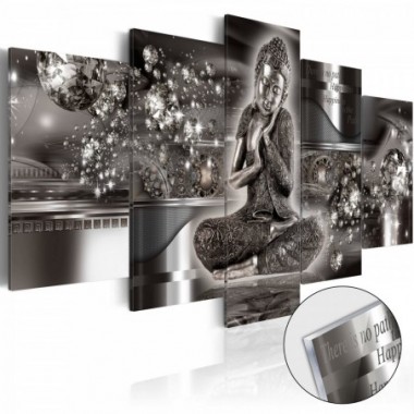 Quadri su vetro acrilico - Silver Serenity [Glass] -...